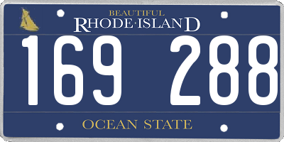 RI license plate 169288