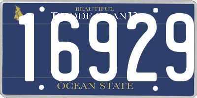 RI license plate 16929