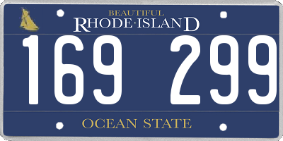 RI license plate 169299