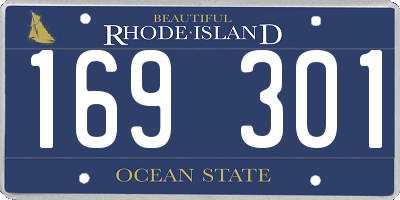 RI license plate 169301