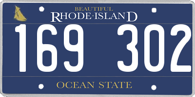 RI license plate 169302
