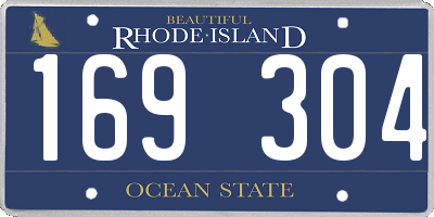 RI license plate 169304