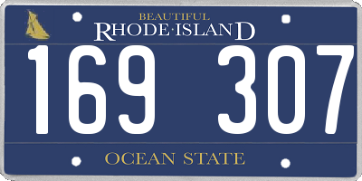 RI license plate 169307