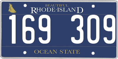 RI license plate 169309