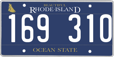 RI license plate 169310