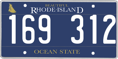 RI license plate 169312
