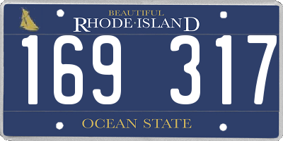 RI license plate 169317