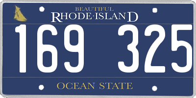 RI license plate 169325