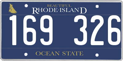 RI license plate 169326