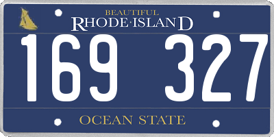 RI license plate 169327