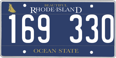 RI license plate 169330