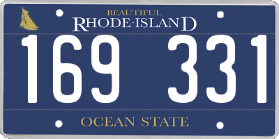 RI license plate 169331