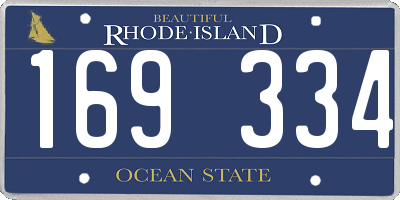 RI license plate 169334