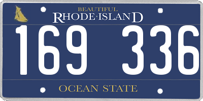 RI license plate 169336