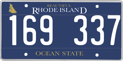 RI license plate 169337