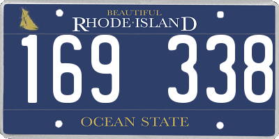 RI license plate 169338