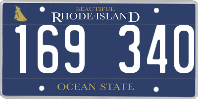 RI license plate 169340