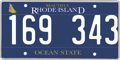 RI license plate 169343