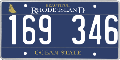 RI license plate 169346