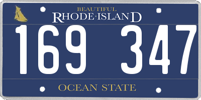 RI license plate 169347