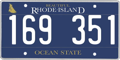 RI license plate 169351