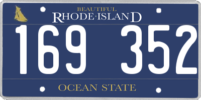 RI license plate 169352