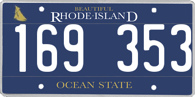 RI license plate 169353