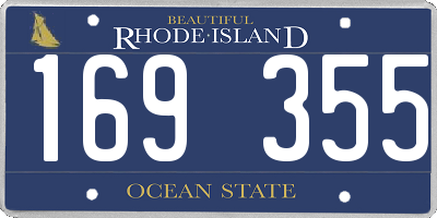 RI license plate 169355