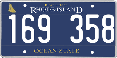 RI license plate 169358