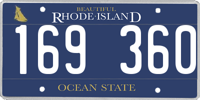 RI license plate 169360