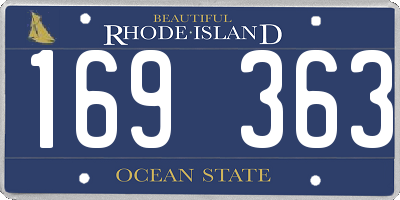 RI license plate 169363