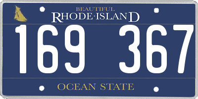RI license plate 169367