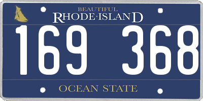 RI license plate 169368