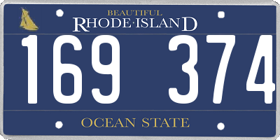 RI license plate 169374