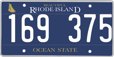 RI license plate 169375