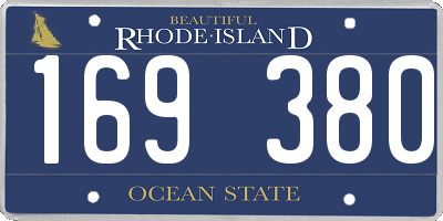 RI license plate 169380