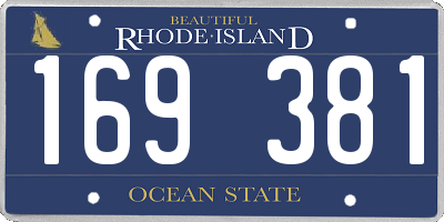 RI license plate 169381