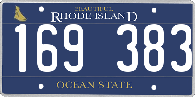 RI license plate 169383