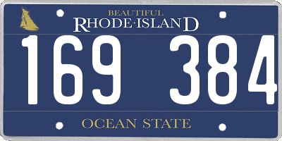 RI license plate 169384