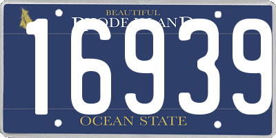 RI license plate 16939