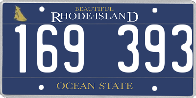 RI license plate 169393