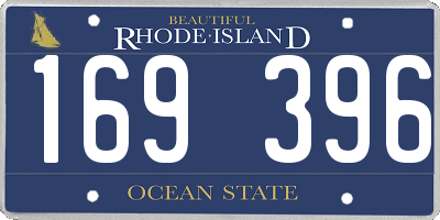 RI license plate 169396