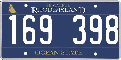RI license plate 169398