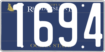 RI license plate 1694
