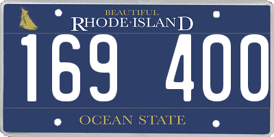 RI license plate 169400