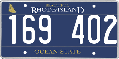RI license plate 169402
