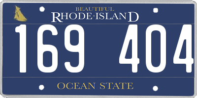 RI license plate 169404