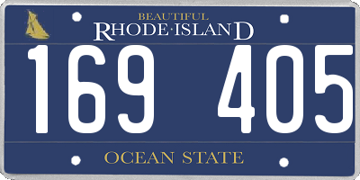 RI license plate 169405