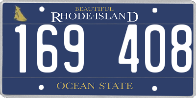 RI license plate 169408