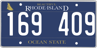 RI license plate 169409